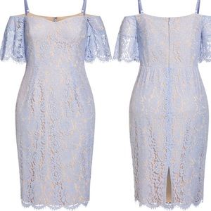 Lace Whisper - Powder Blue Dress - Small 16